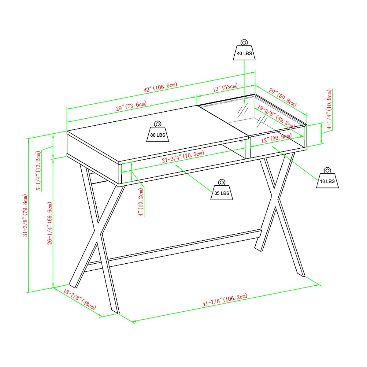 Banderra Brown Dark Wood Desk | Rooms to Go