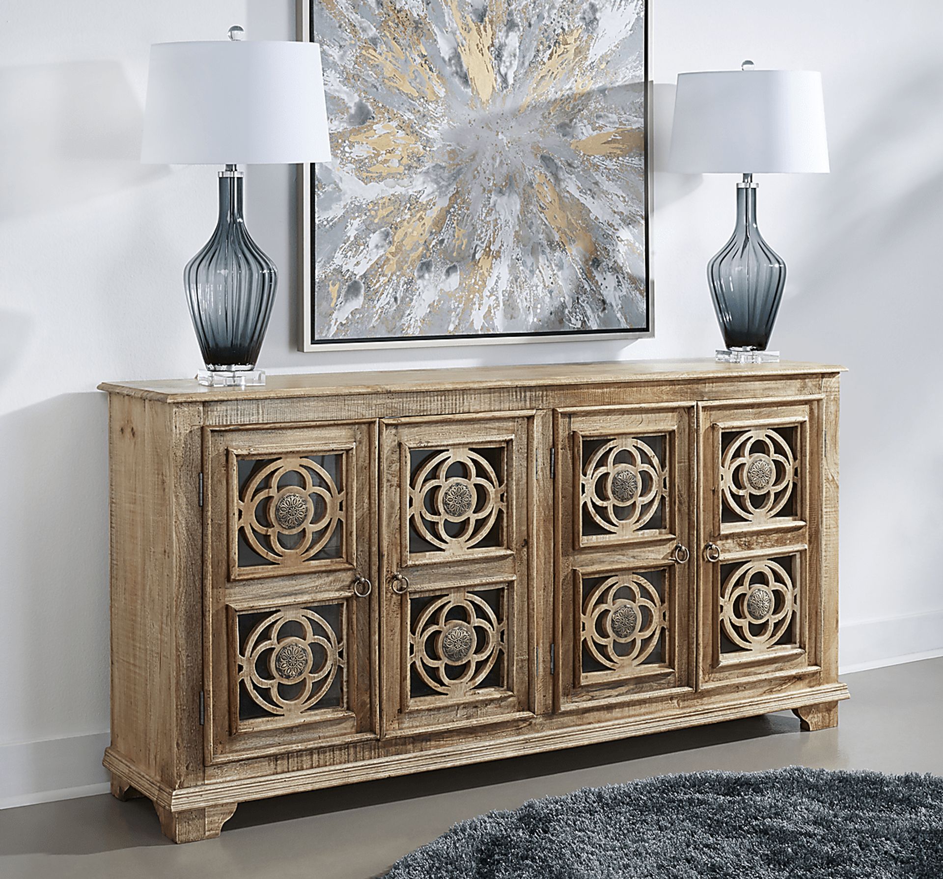 Bandlon Brown Credenza - Image 5