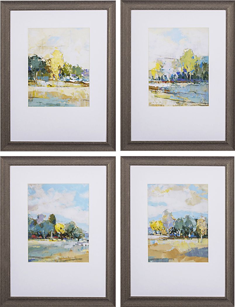 Bandoleer Blue Wall Art Set of 4 Rooms To Go