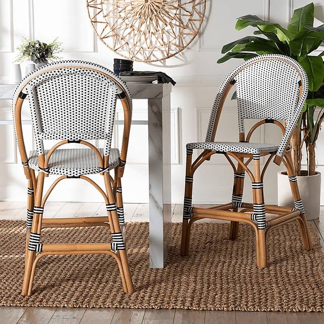 Bandyn Black and White Counter Height Stool, Set of 2 - Thumbnail - Image 2