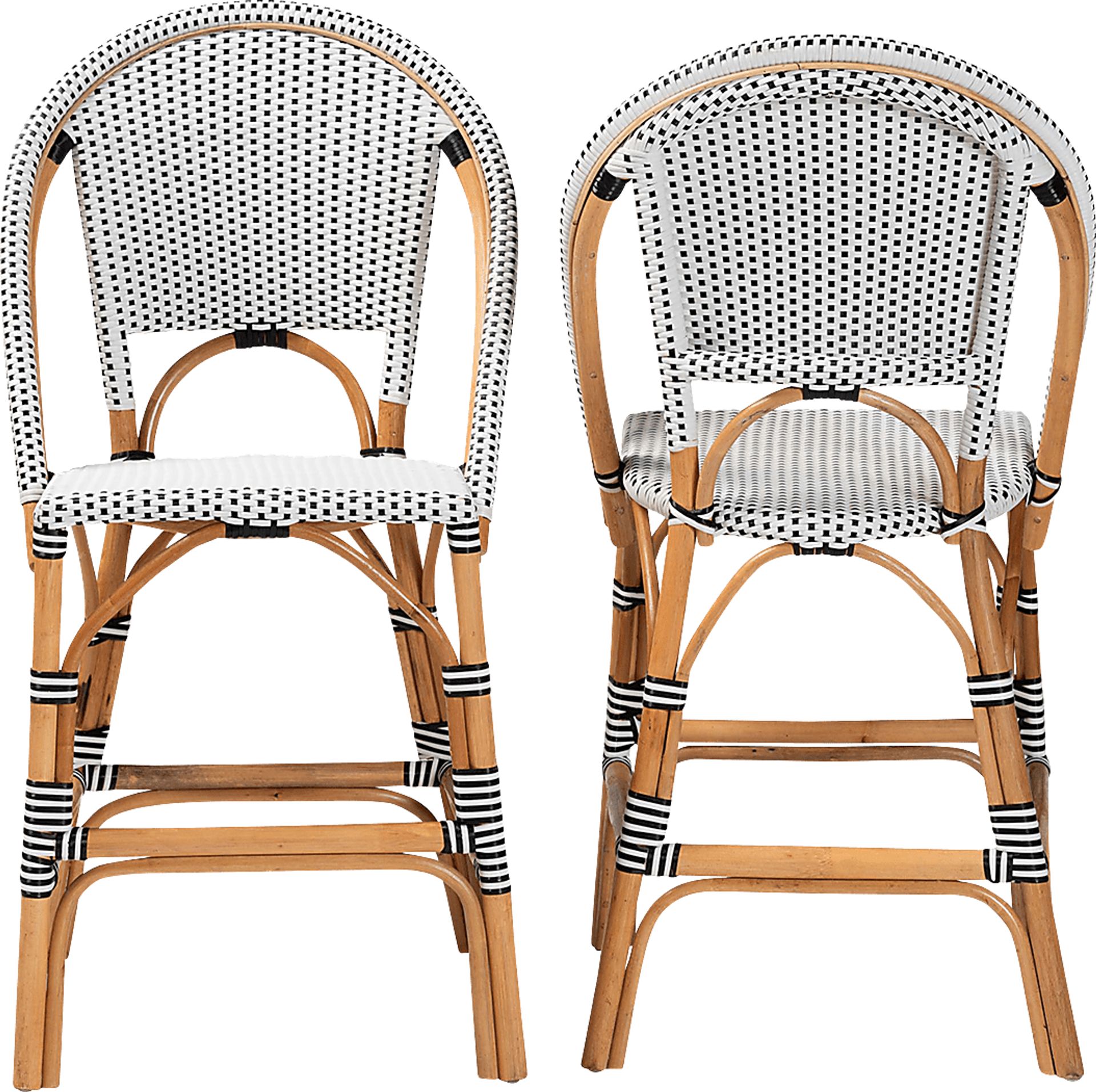Bandyn Black and White Counter Height Stool, Set of 2 - Image 3