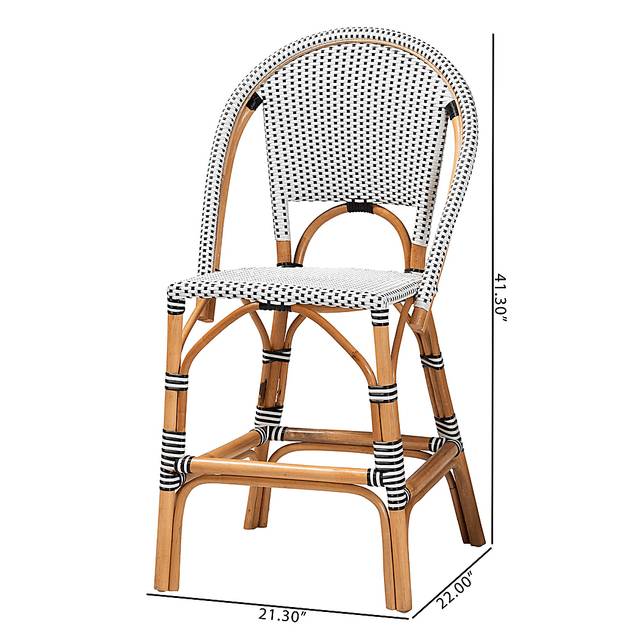 Bandyn Black and White Counter Height Stool, Set of 2 - Thumbnail - Image 8
