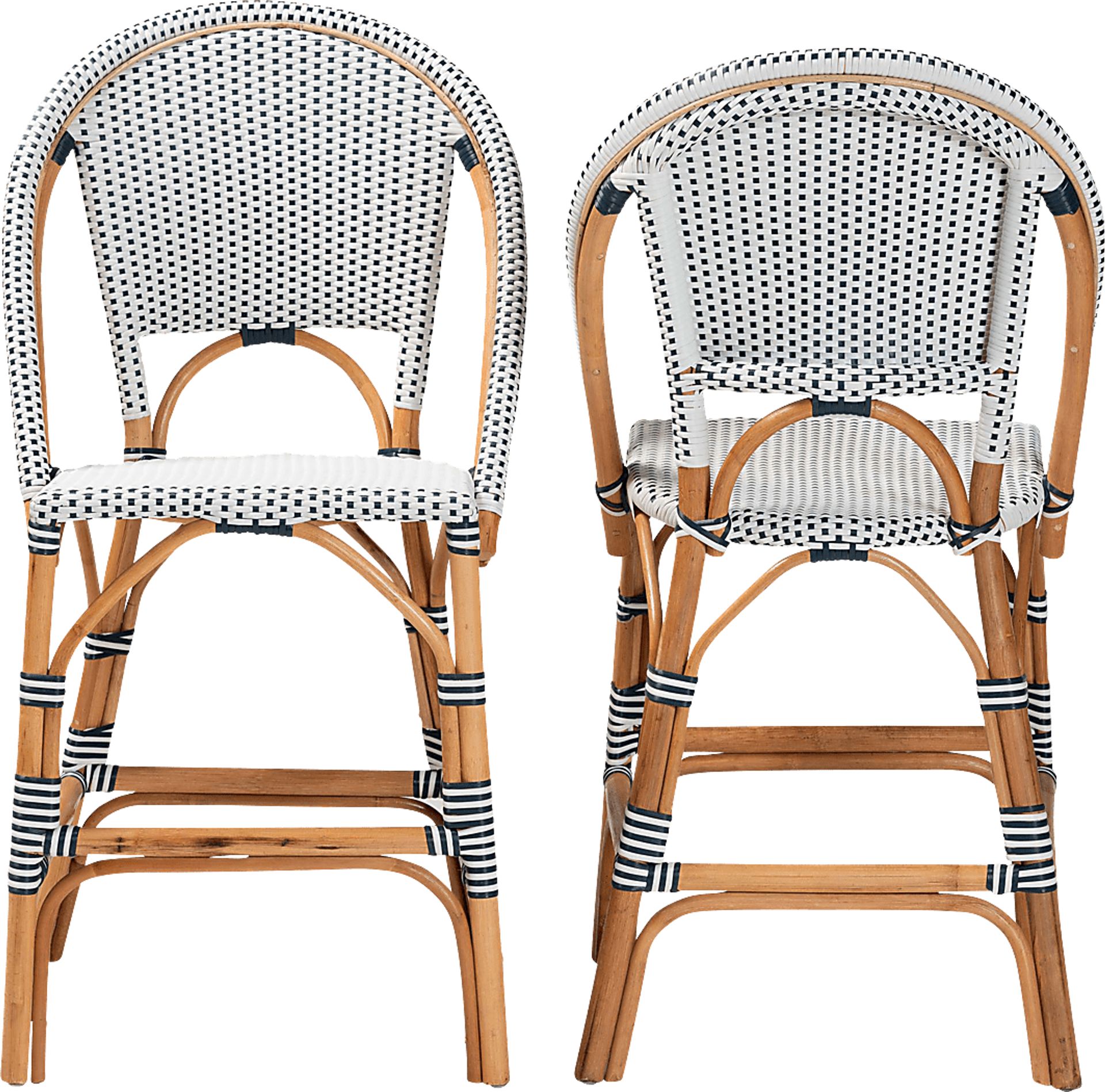 Bandyn Navy and White Counter Height Stool, Set of 2 - Image 3