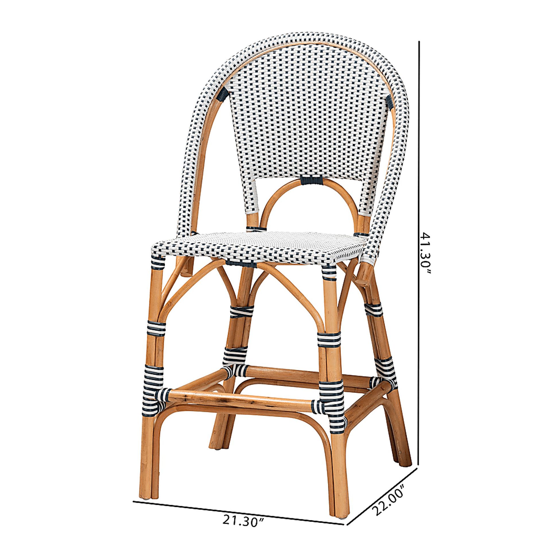 Bandyn Navy and White Counter Height Stool, Set of 2 - Image 8