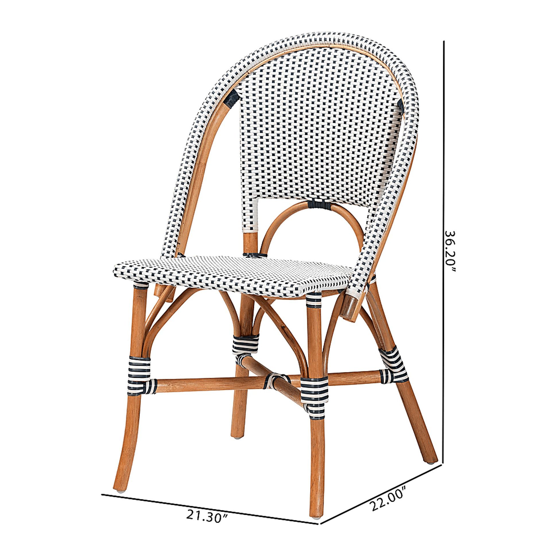 Bandyn Navy and White Dining Chair - Image 3