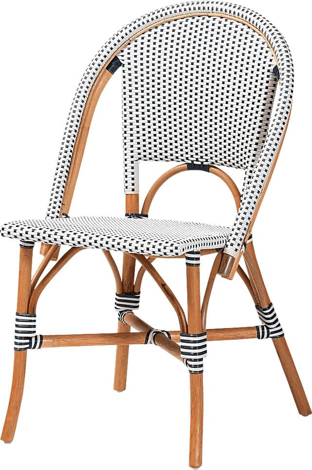 Bandyn Navy and White Dining Chair - Thumbnail - Image 1
