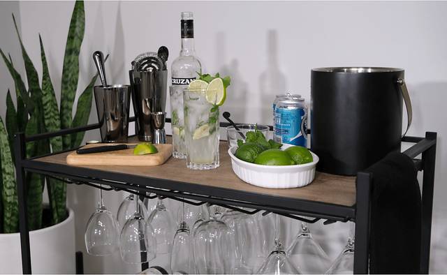 Bangerter Taupe Bar Cart - Thumbnail - Image 17