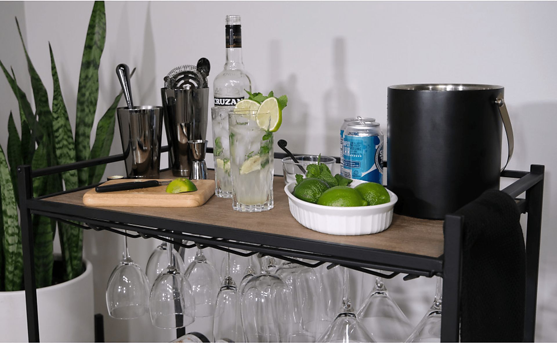 Bangerter Taupe Bar Cart - Image 17