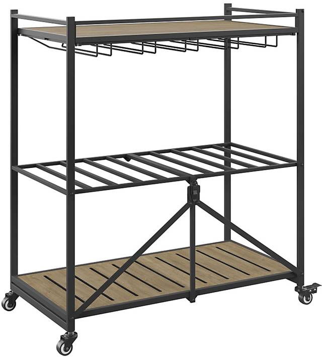 Bangerter Taupe Bar Cart - Thumbnail - Image 9