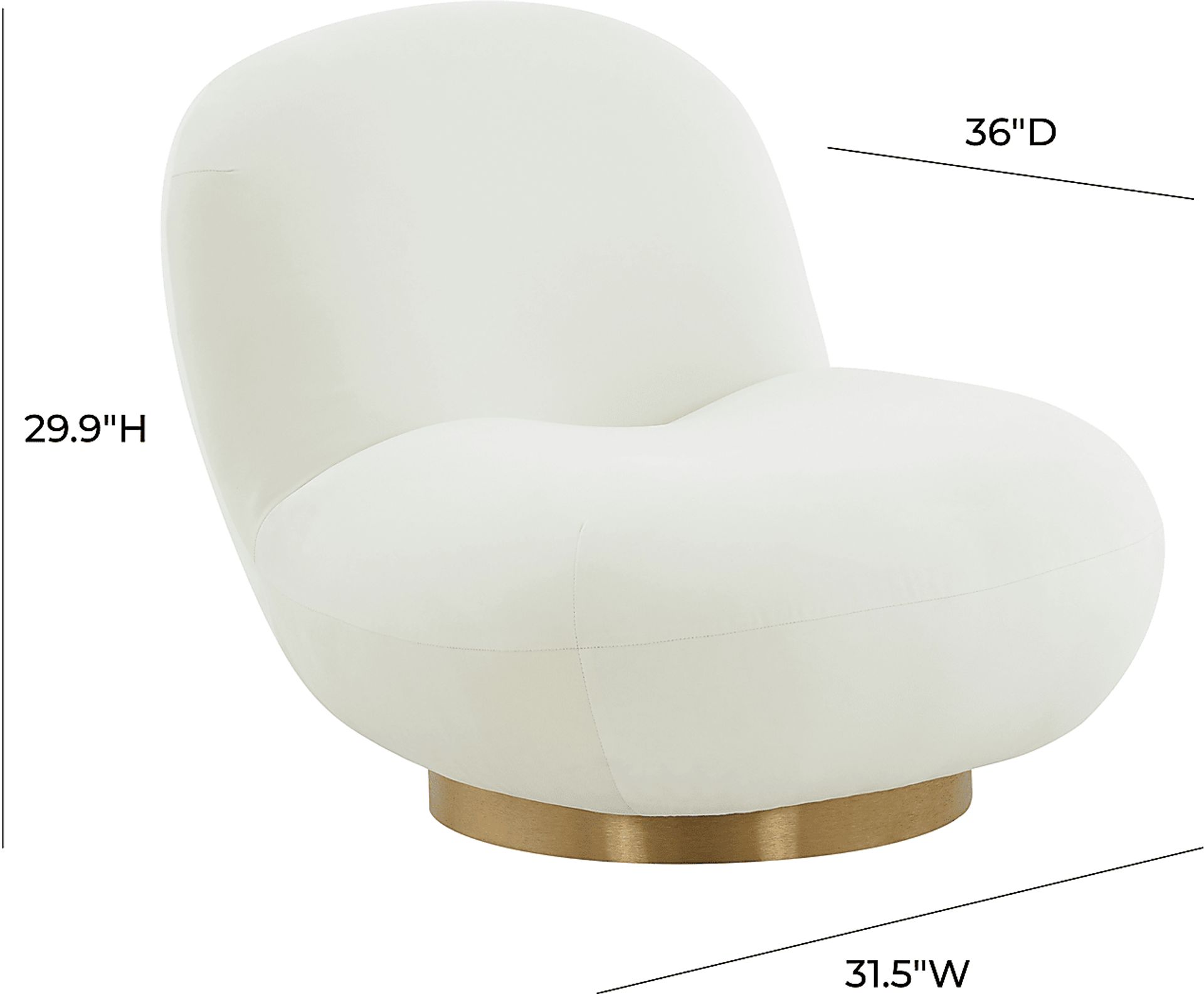 Bankshill Cream Accent Chair - Image 6