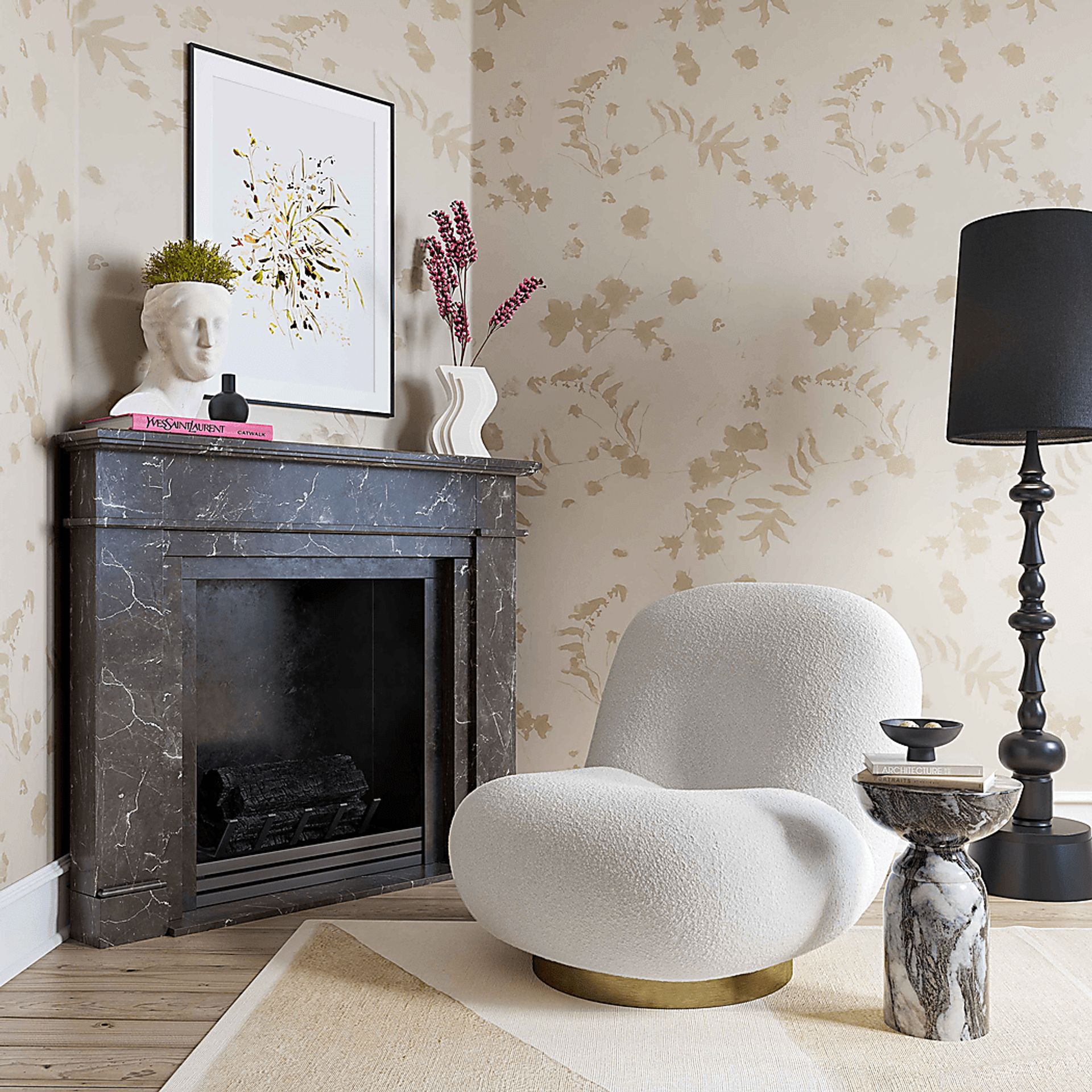Bankshill White Accent Chair - Image 5