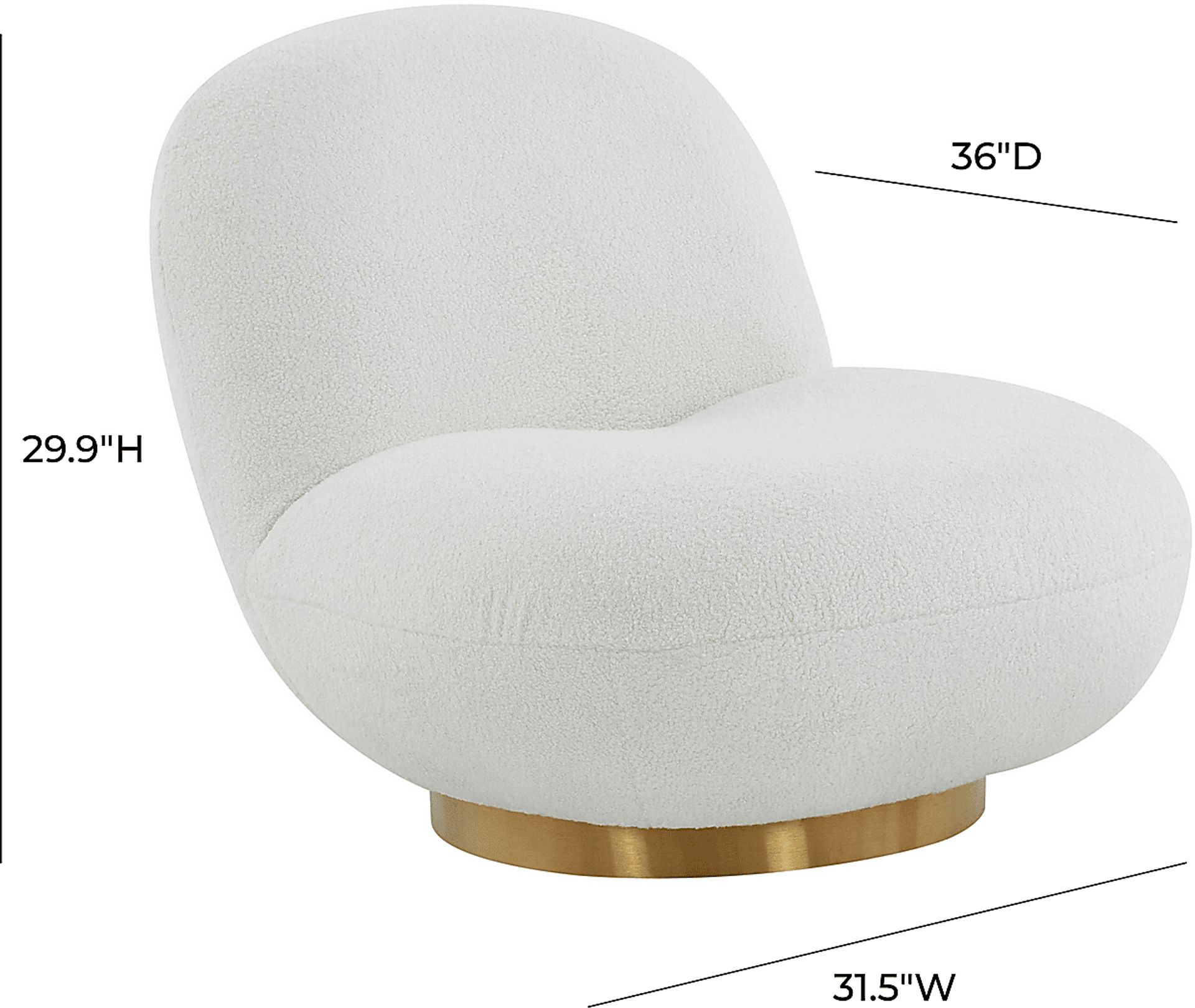 Bankshill White Accent Chair - Image 6