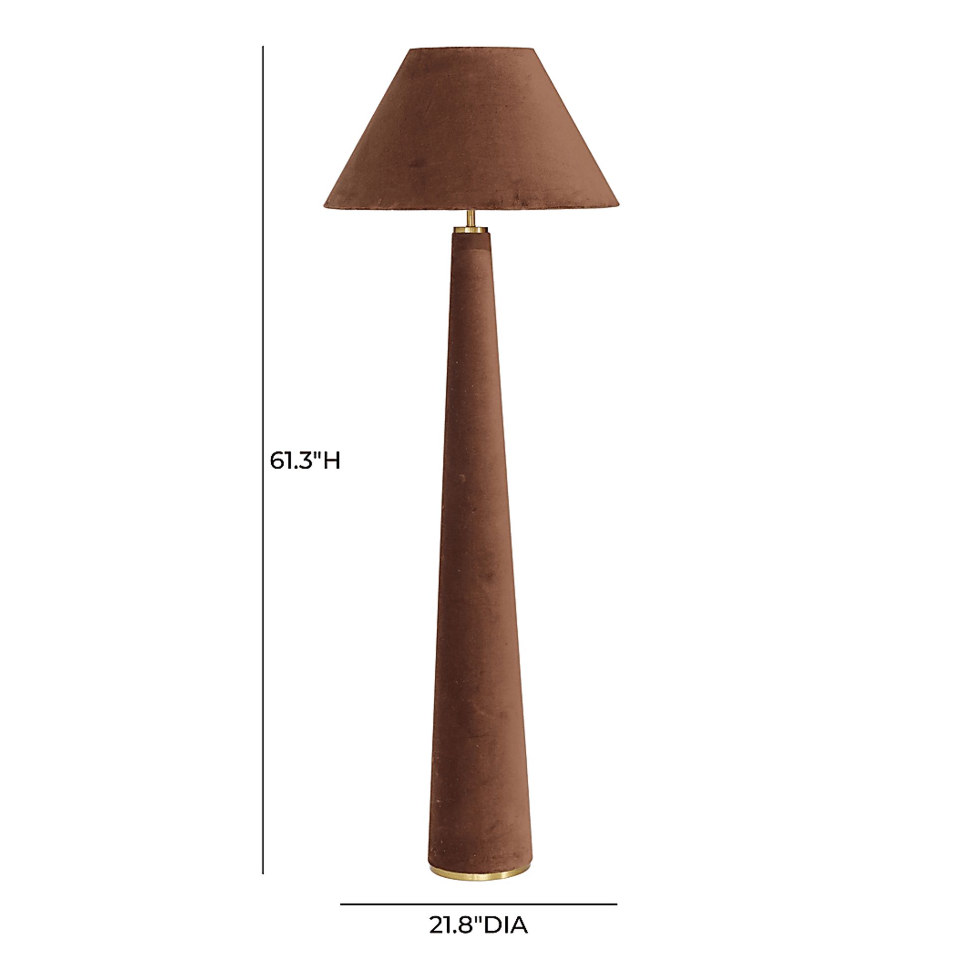 Banneker Shade Brown Floor Lamp - Image 4