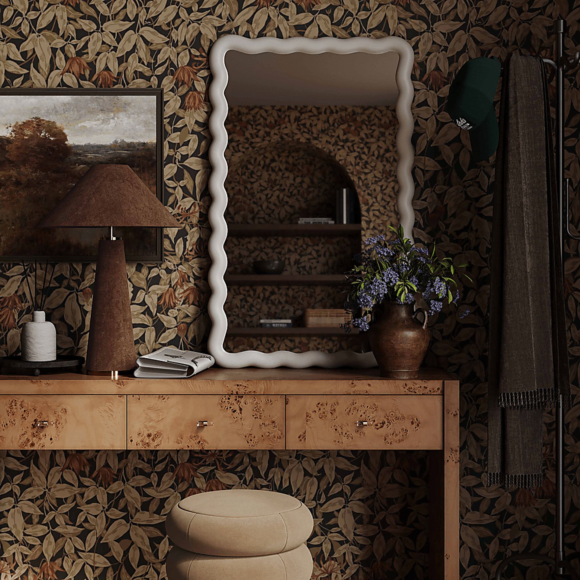 Banneker Shade Brown Lamp - Image 2