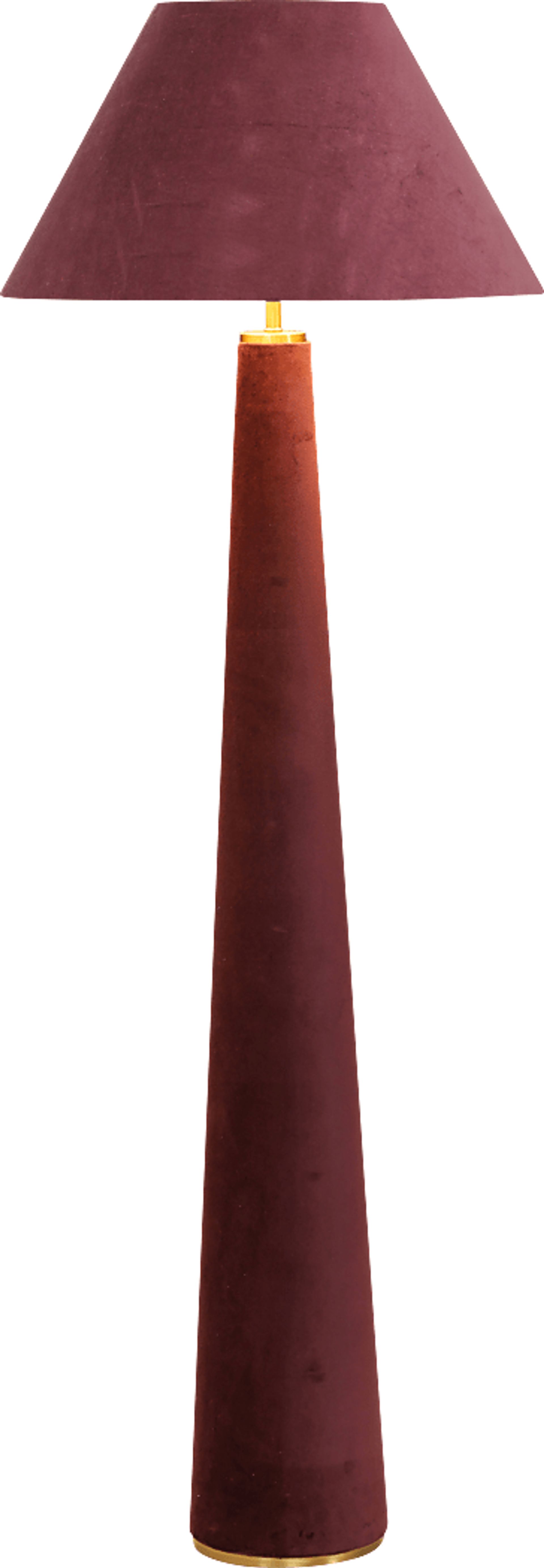 Banneker Shade Burgundy Floor Lamp - Image 3