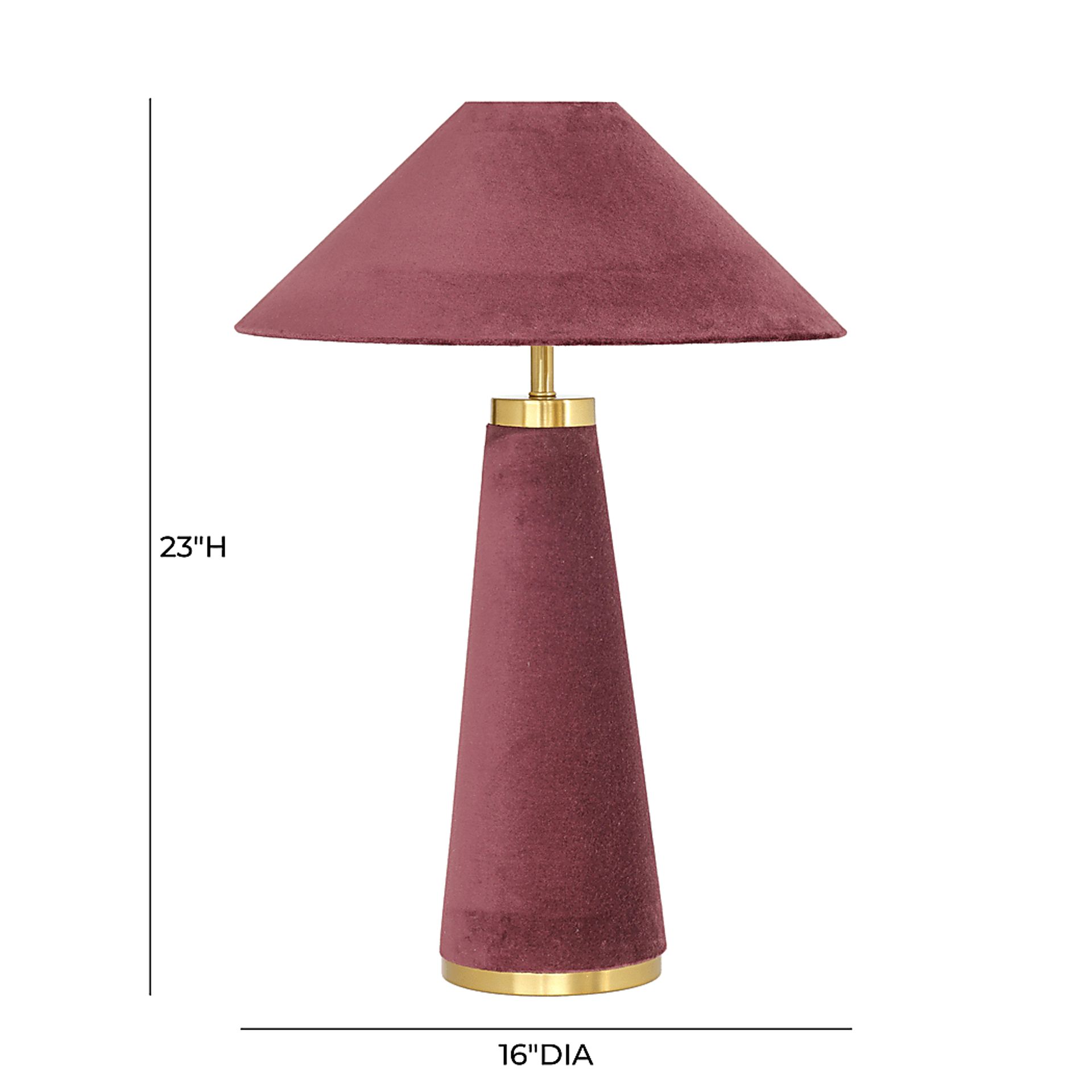 Banneker Shade Burgundy Lamp - Image 5