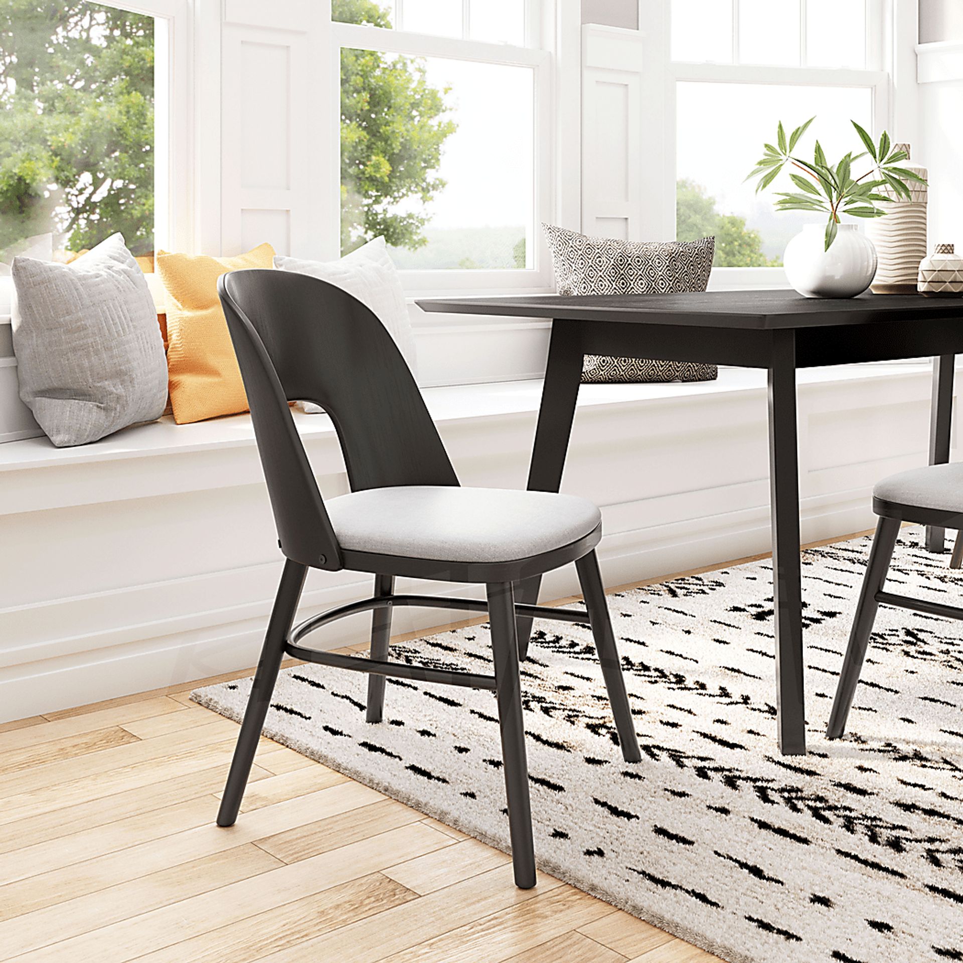 Banneret Black Dining Chair, Set of 2 - Image 2