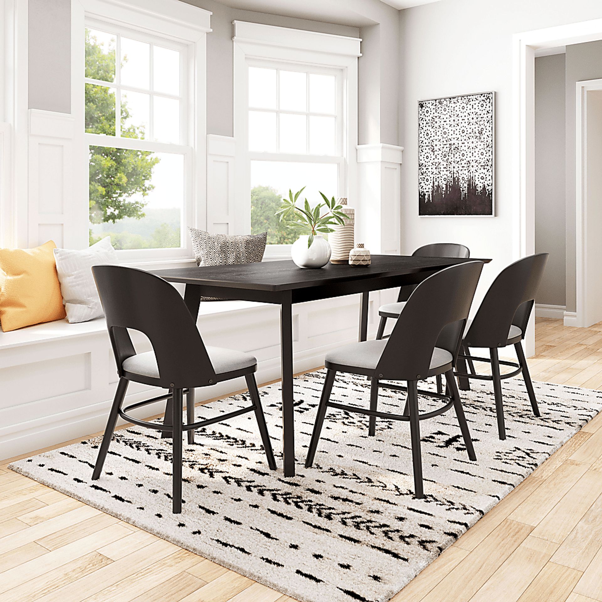 Banneret Black Dining Chair, Set of 2 - Image 3