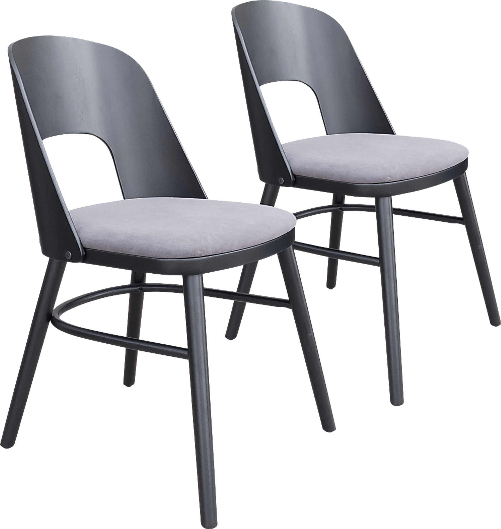Banneret Black Dining Chair, Set of 2 - Image 1