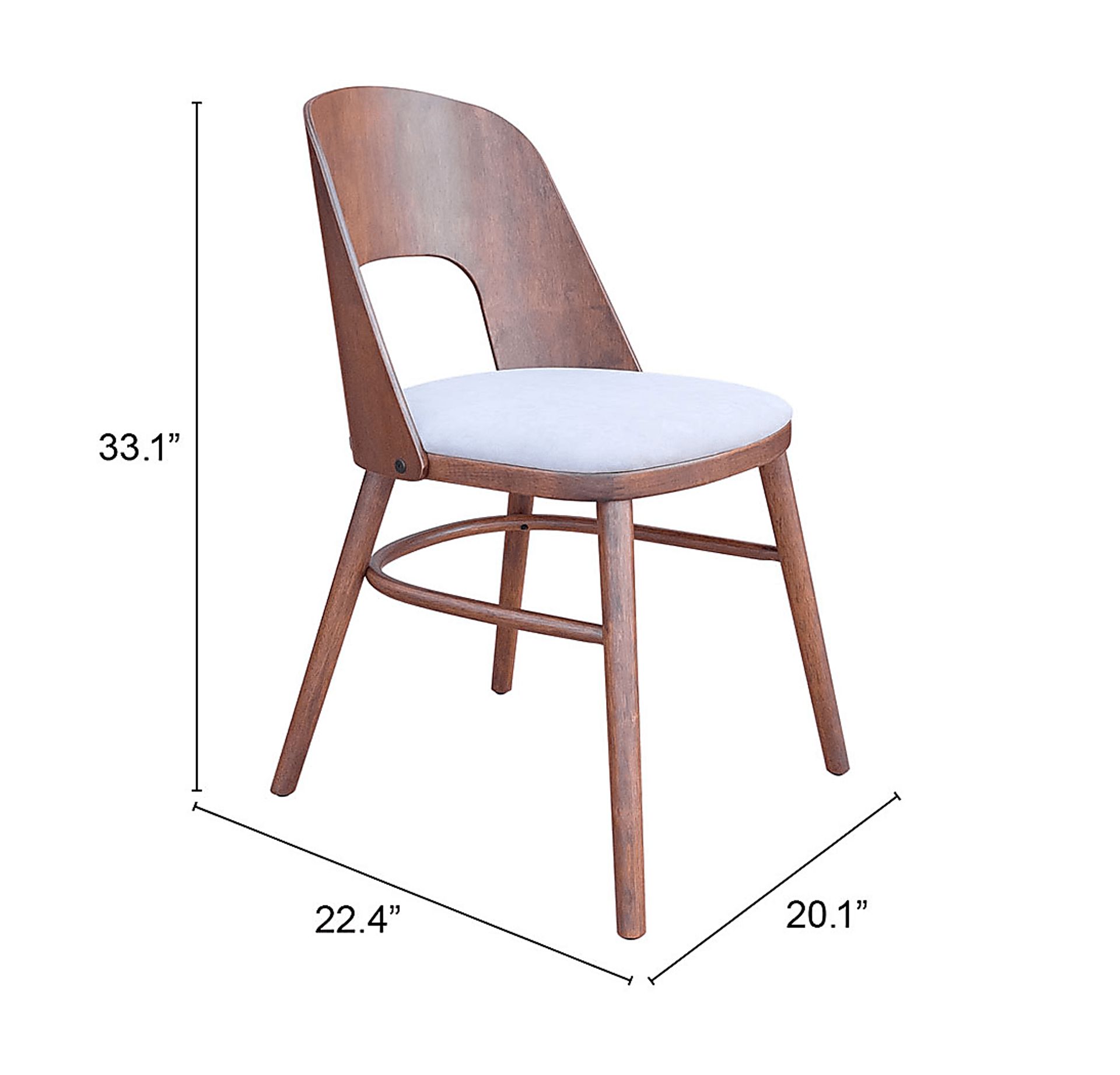 Banneret Walnut Dining Chair, Set of 2 - Image 9