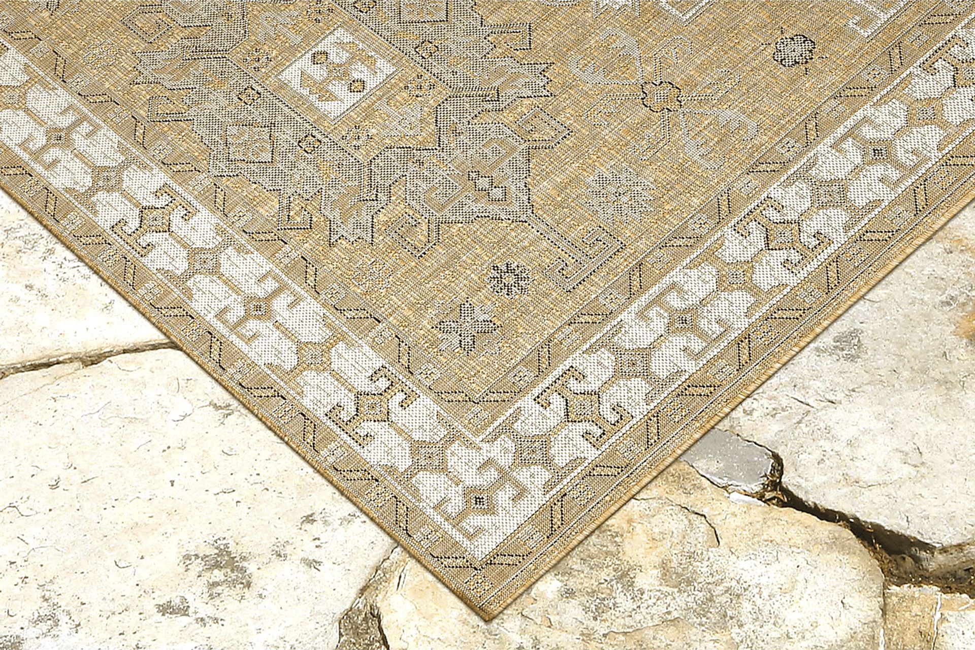 Bannigan Natural 4'10 x 7'6 Indoor/Outdoor Rug - Image 5