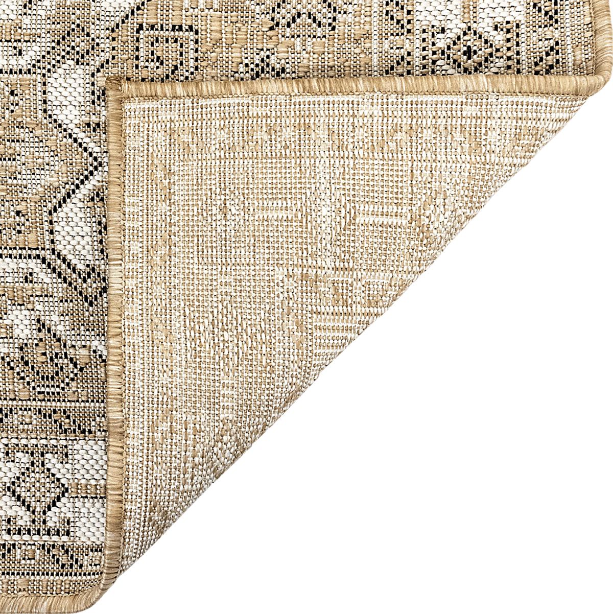 Bannigan Natural Beige,White Outdoor Rugs | Rooms to Go