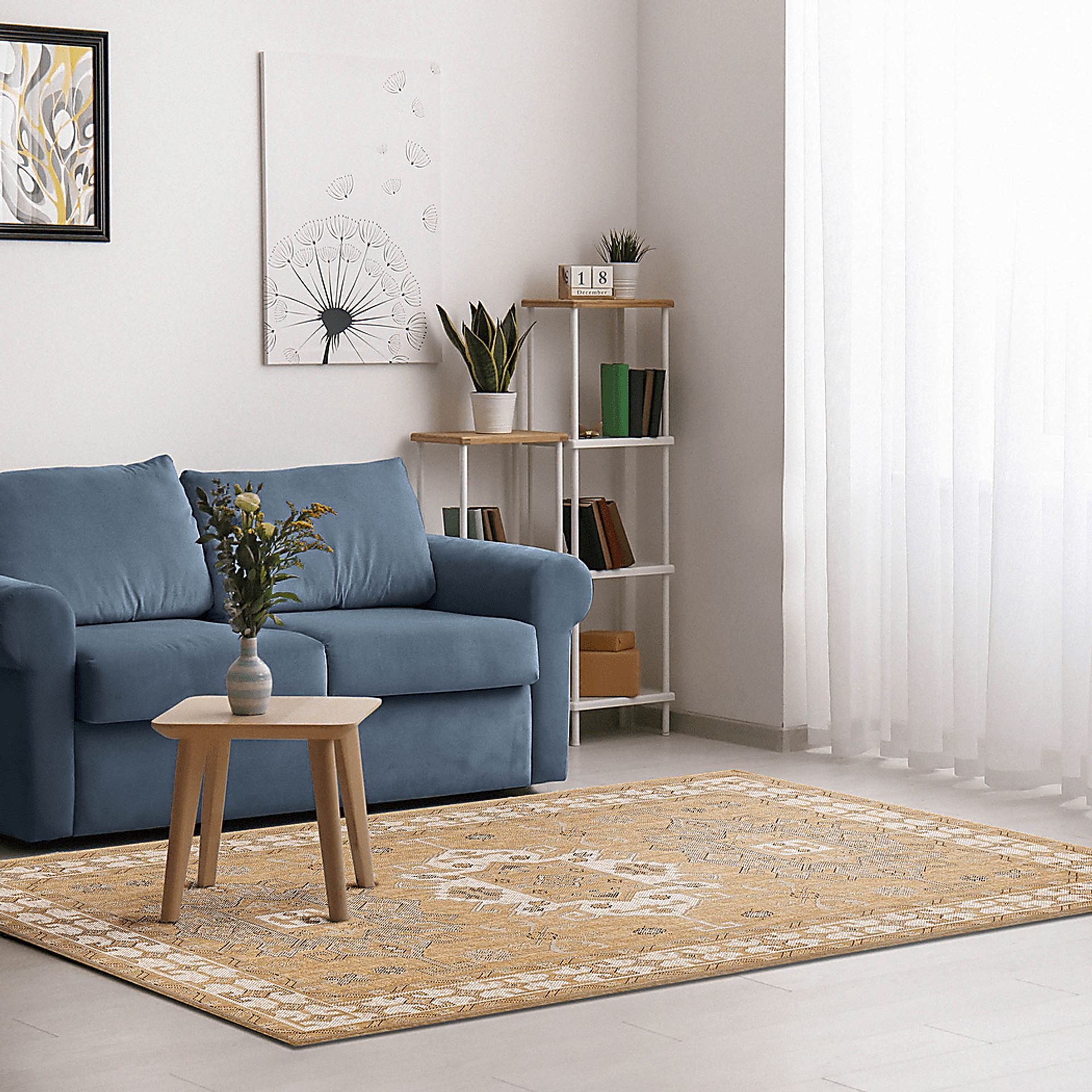 Bannigan Natural 7'10 Square Indoor/Outdoor Rug - Image 2