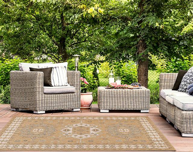 Bannigan Natural 7'10 Square Indoor/Outdoor Rug - Thumbnail - Image 3