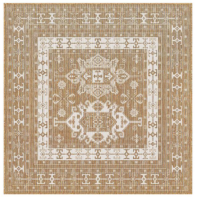 Bannigan Natural 7'10 Square Indoor/Outdoor Rug - Thumbnail - Image 1