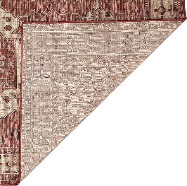 Bannigan Red 4'10 x 7'6 Indoor/Outdoor Rug - Thumbnail - Image 4