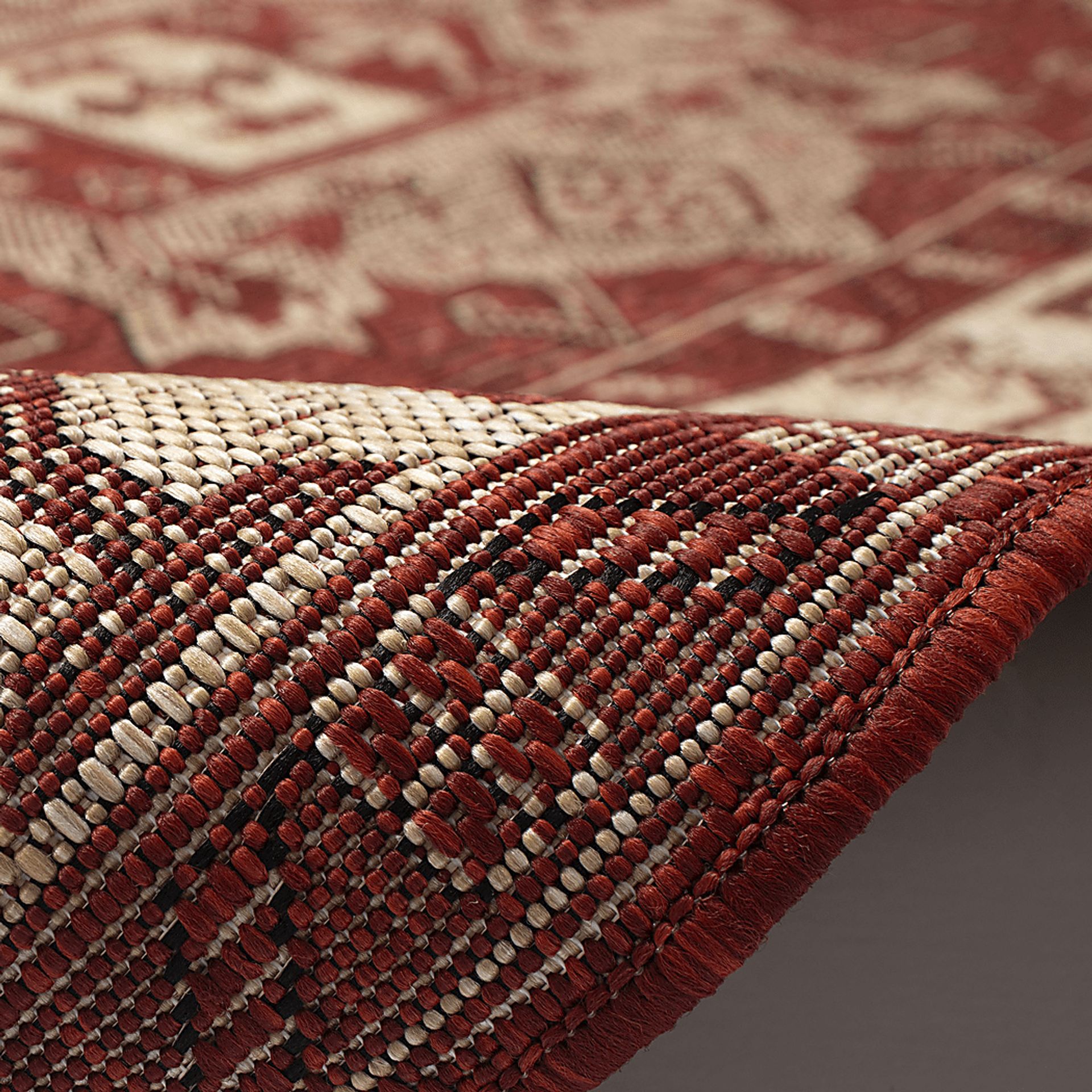 Bannigan Red 4'10 x 7'6 Indoor/Outdoor Rug - Image 7