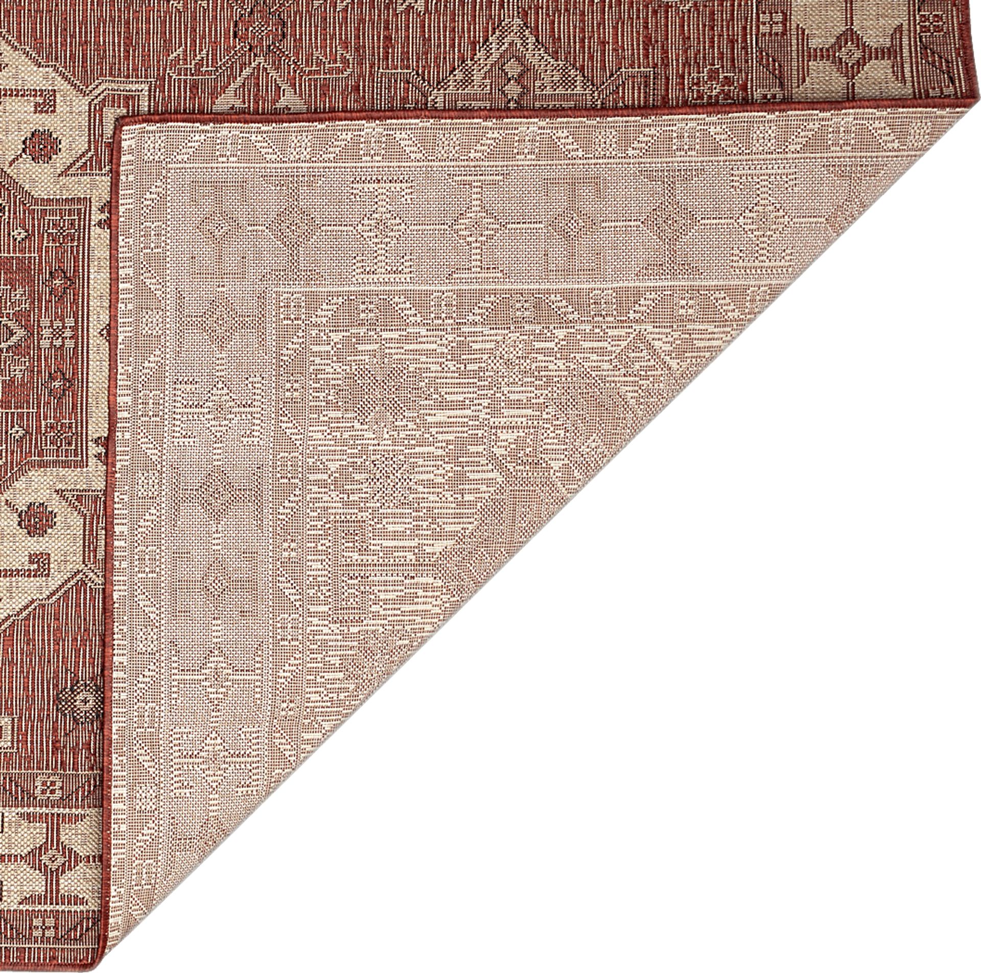 Bannigan Red 7'10 x 9'10 Indoor/Outdoor Rug - Image 4