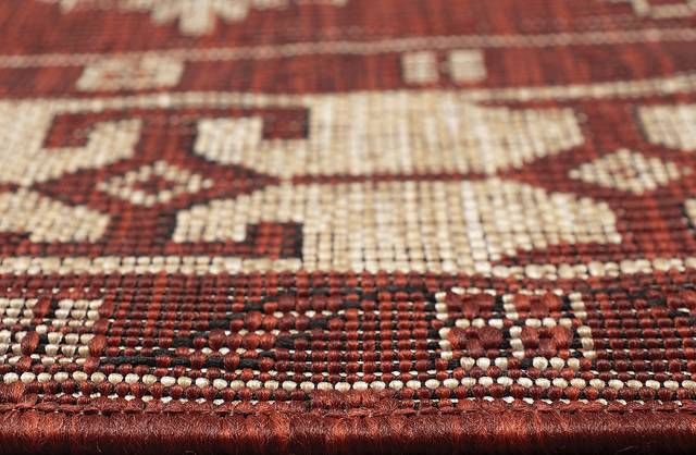 Bannigan Red 7'10 x 9'10 Indoor/Outdoor Rug - Thumbnail - Image 6