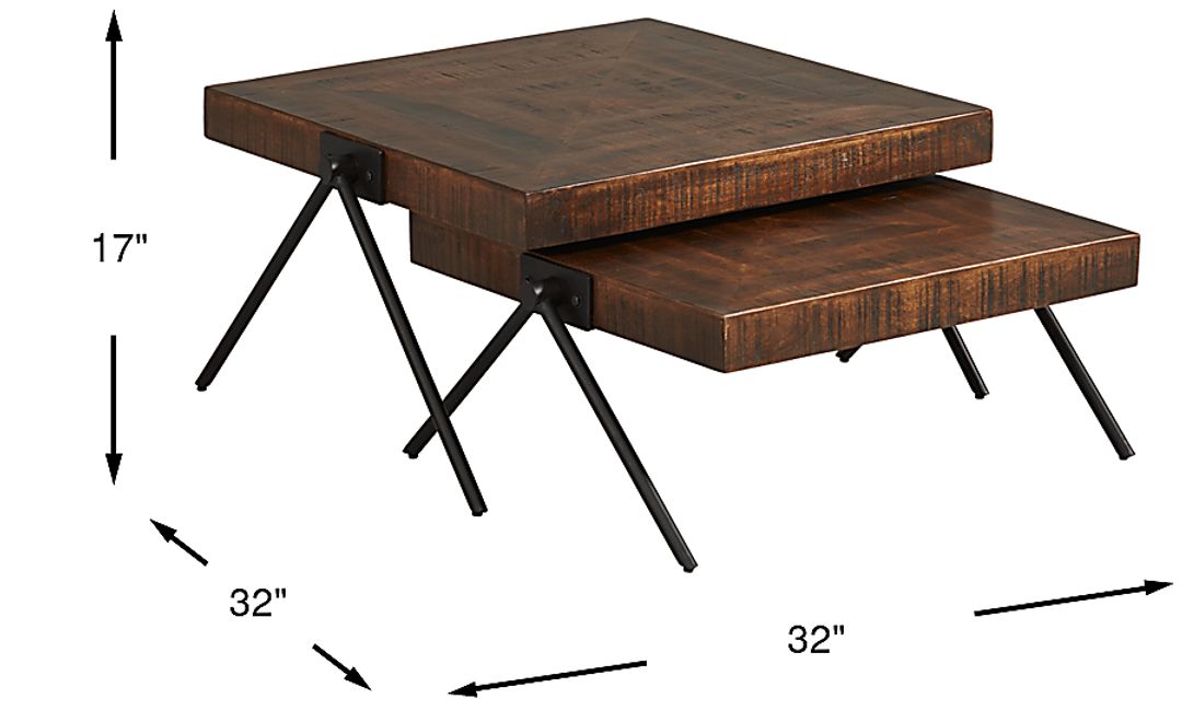 Banning Tobacco Nesting Cocktail Table Set