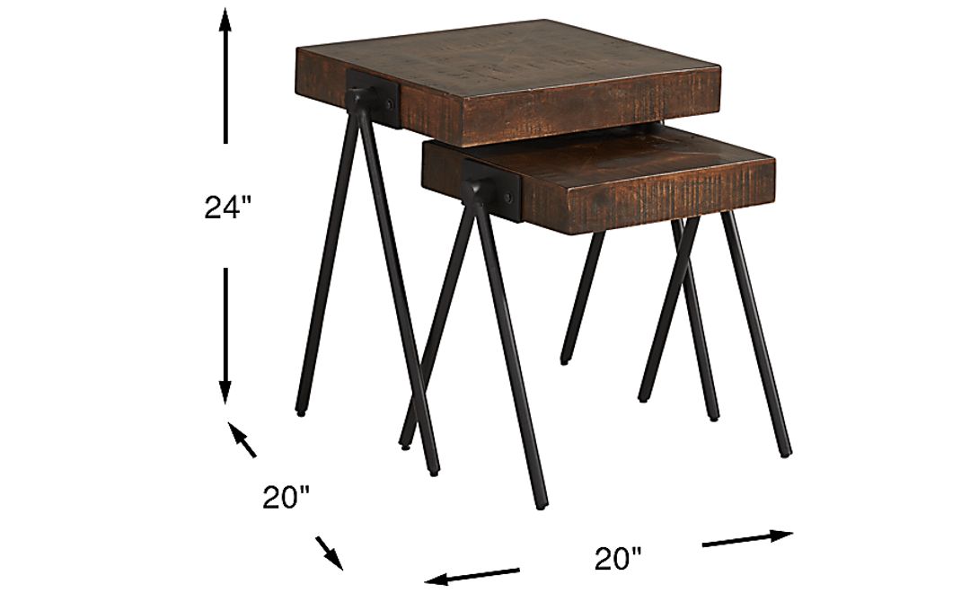 Banning Tobacco Nesting End Table Set