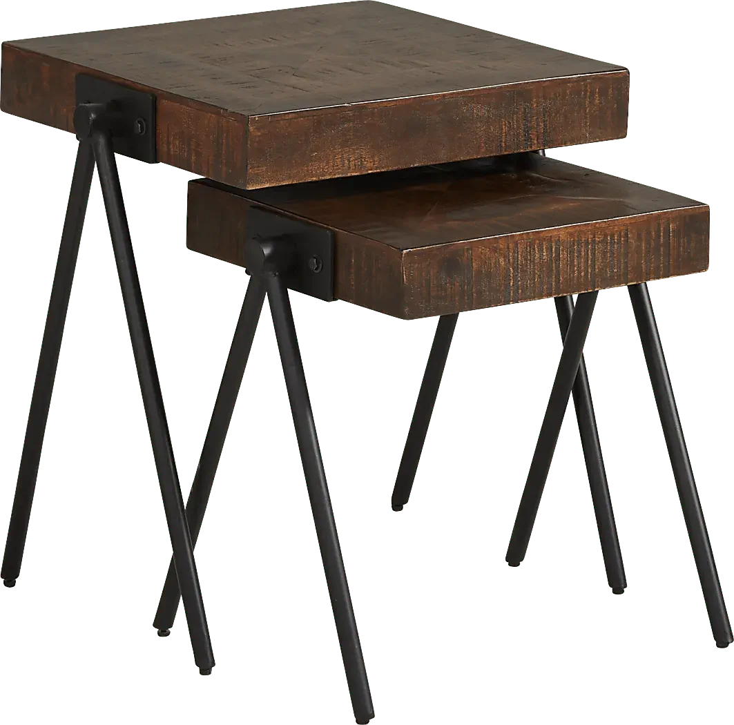 Banning Brown Dark Wood End Table Rooms to Go