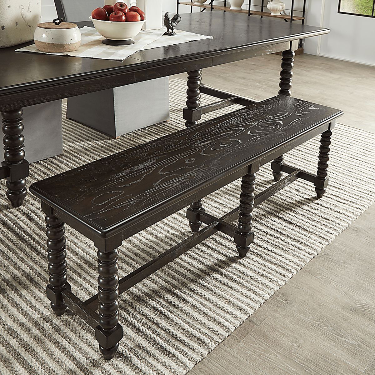 Bannock Espresso Dark Wood Bench | Rooms to Go