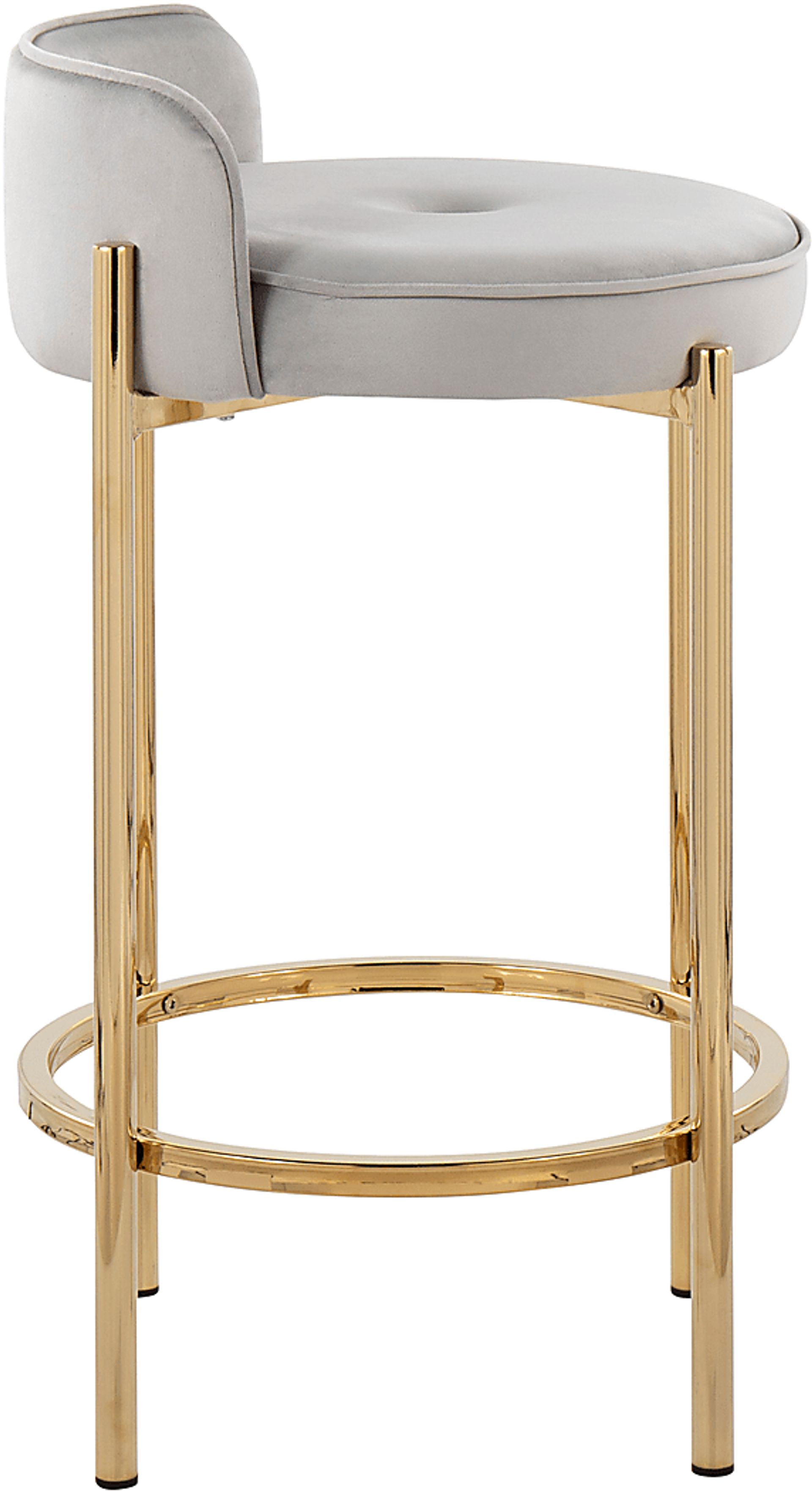 Bannon I Silver Counter Stool Set of 2 - Image 3