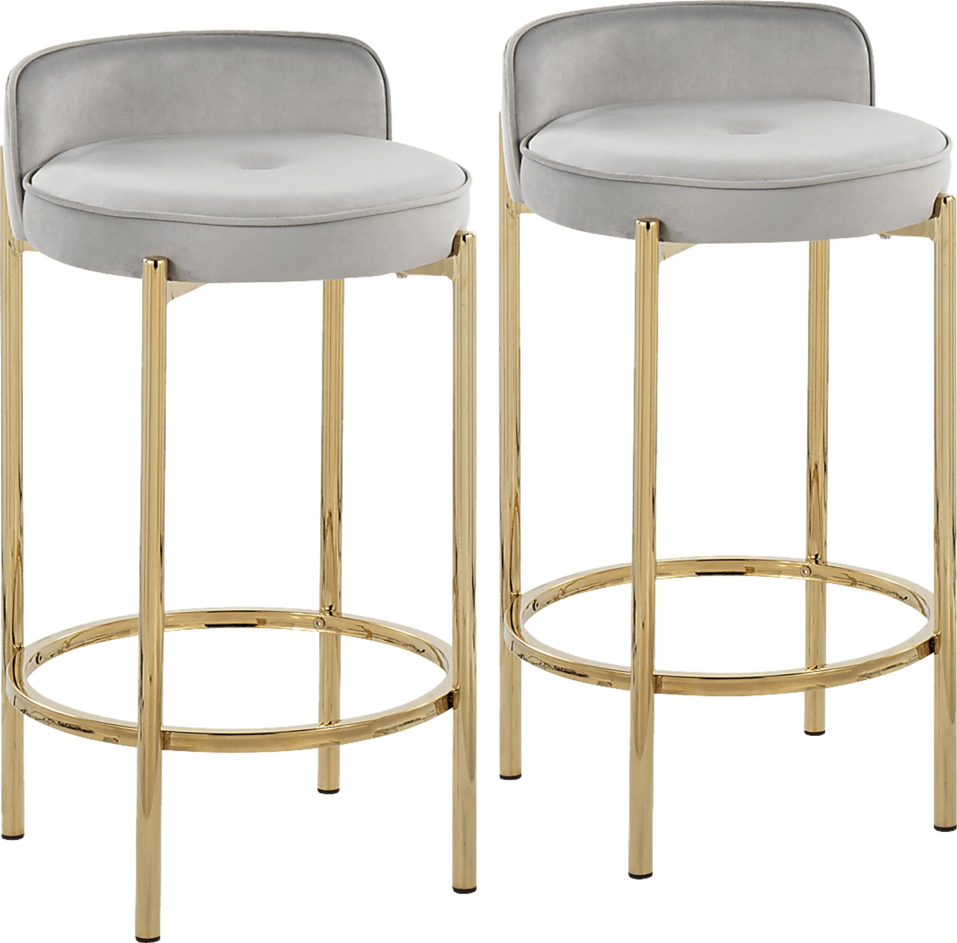 Bannon I Silver Counter Stool Set of 2 - Image 1