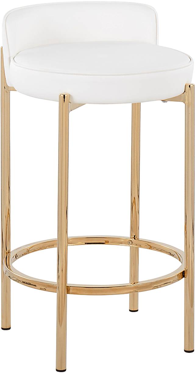 Bannon I White Counter Stool Set of 2 - Thumbnail - Image 2