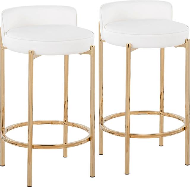 Bannon I White Counter Stool Set of 2 - Thumbnail - Image 1
