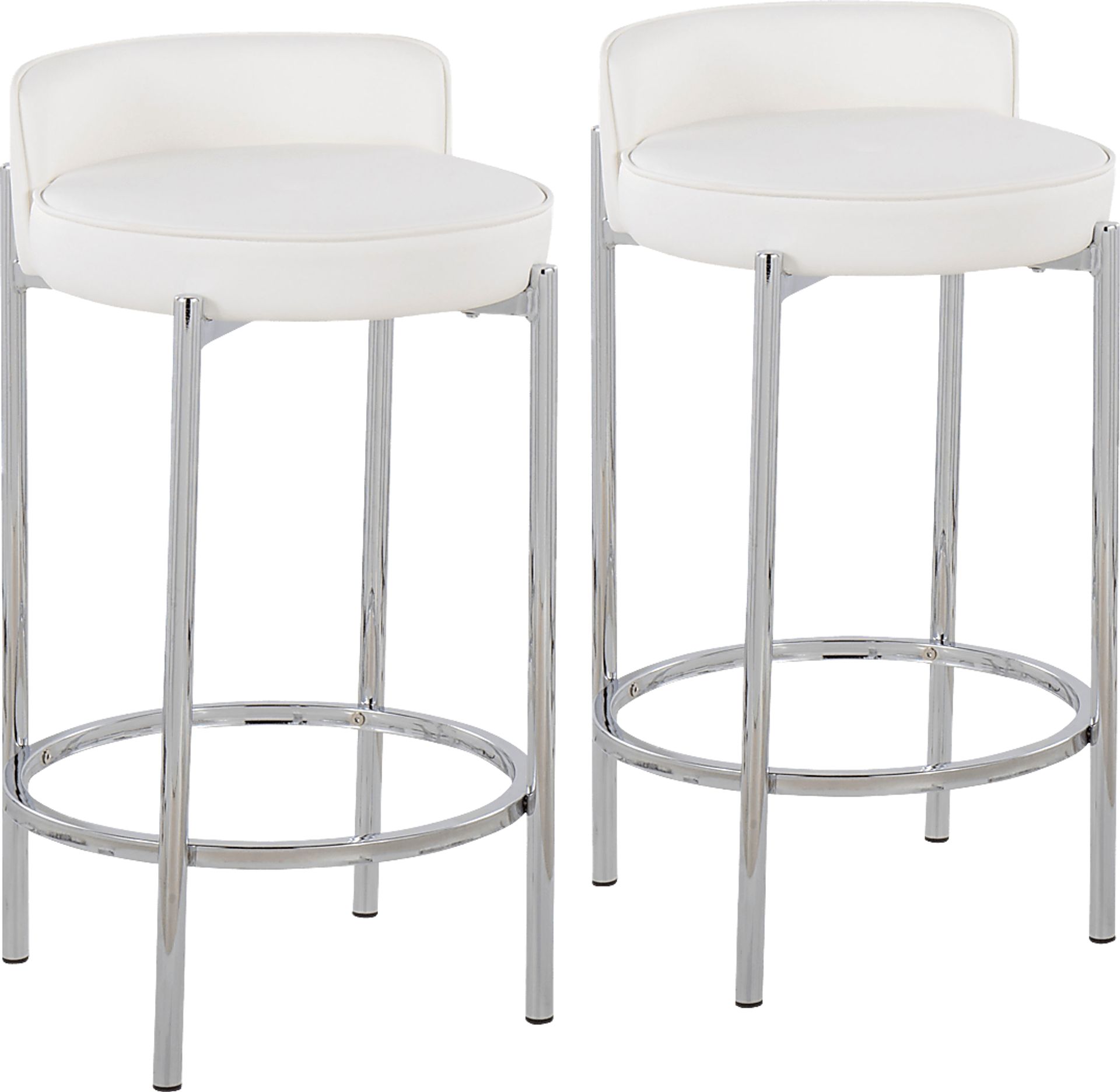 Bannon II White Counter Stool Set of 2 - Image 1