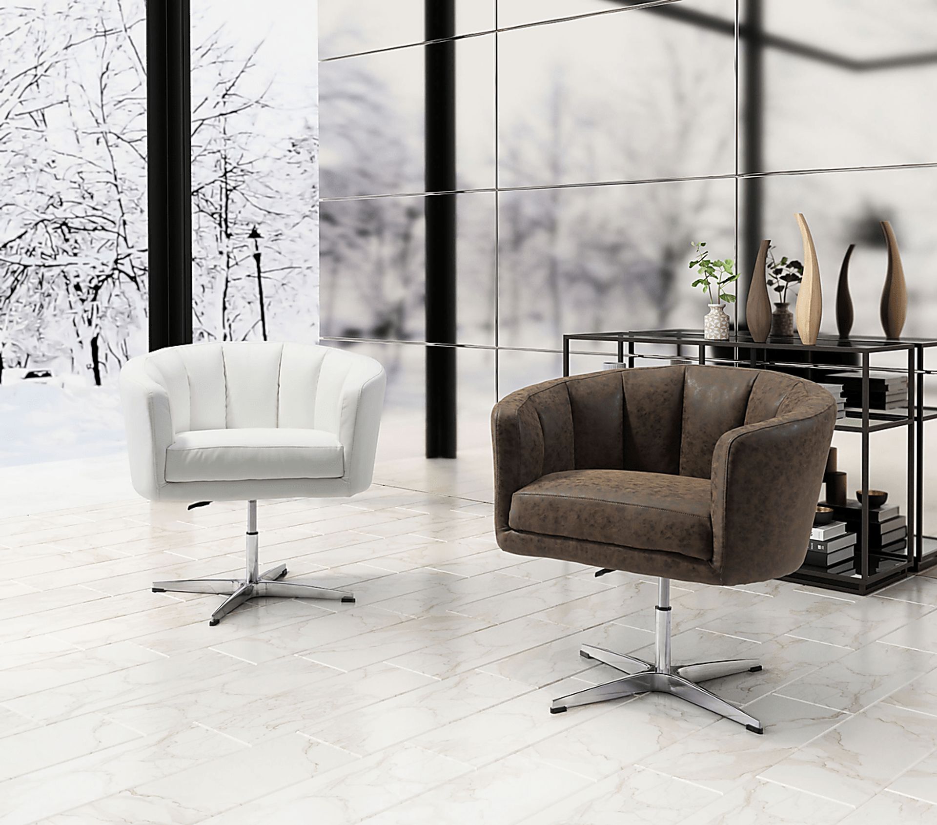 Banoffee White Office Chair - Image 5