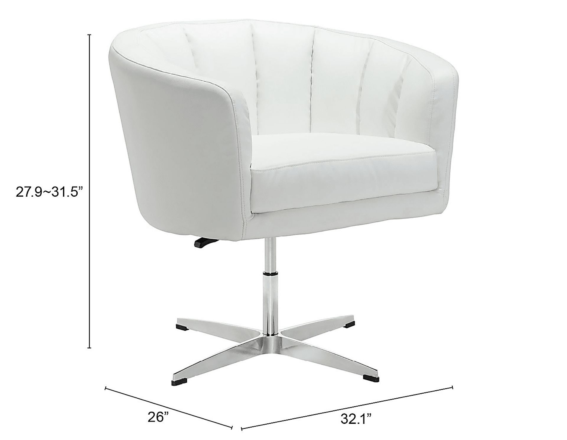 Banoffee White Office Chair - Image 6