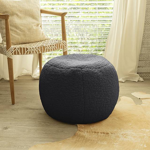 Bansqa I Black Shearling Pouf - Thumbnail - Image 5