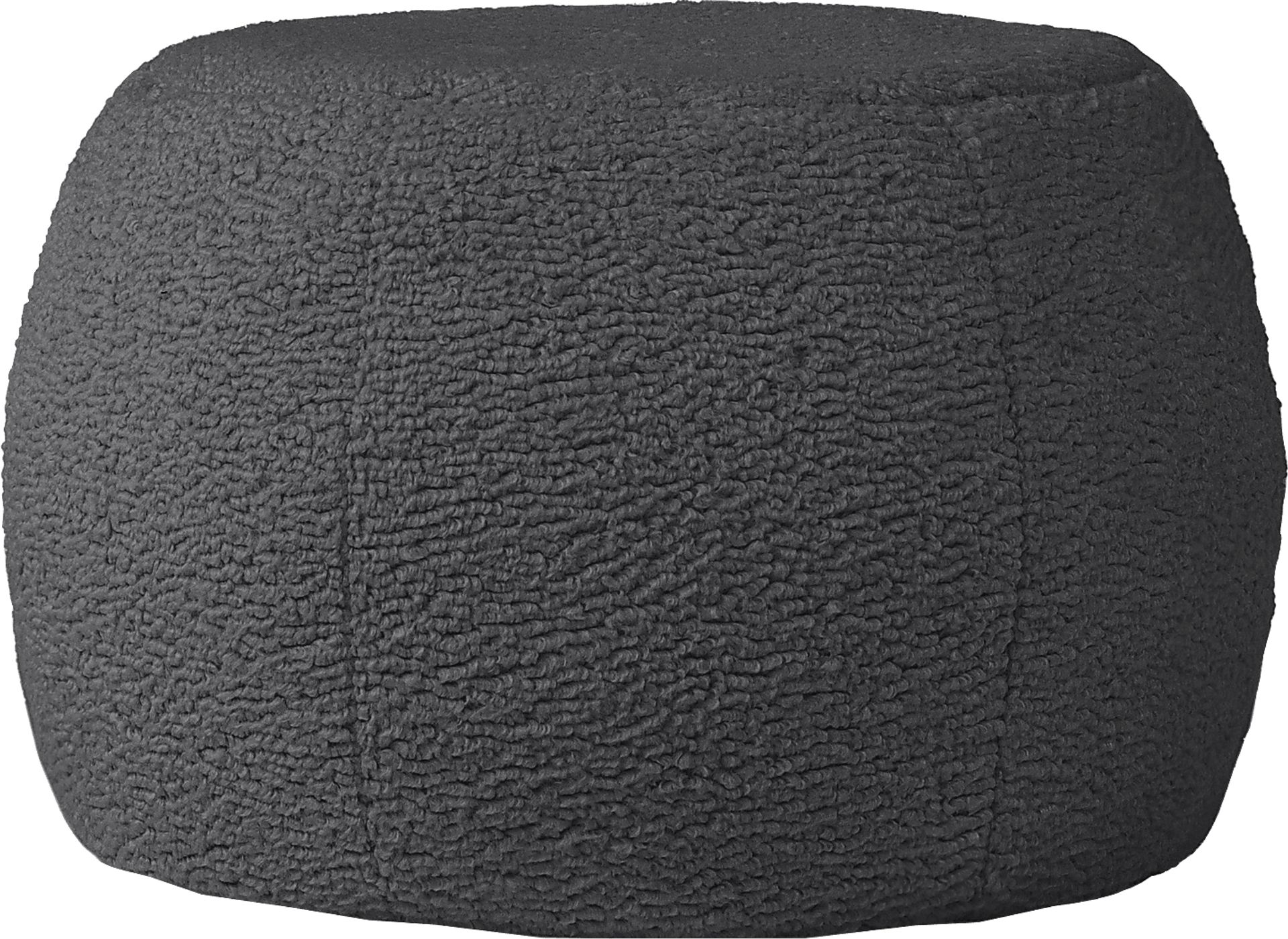 Bansqa I Black Shearling Pouf - Image 1