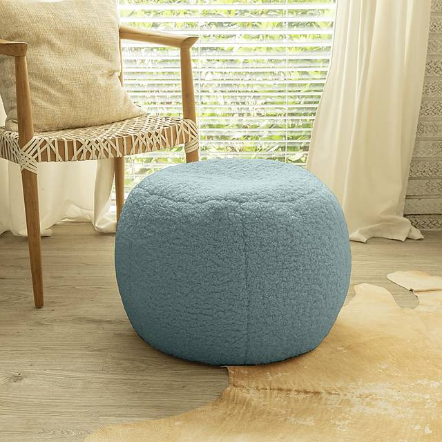 Bansqa I Green Shearling Pouf - Thumbnail - Image 5