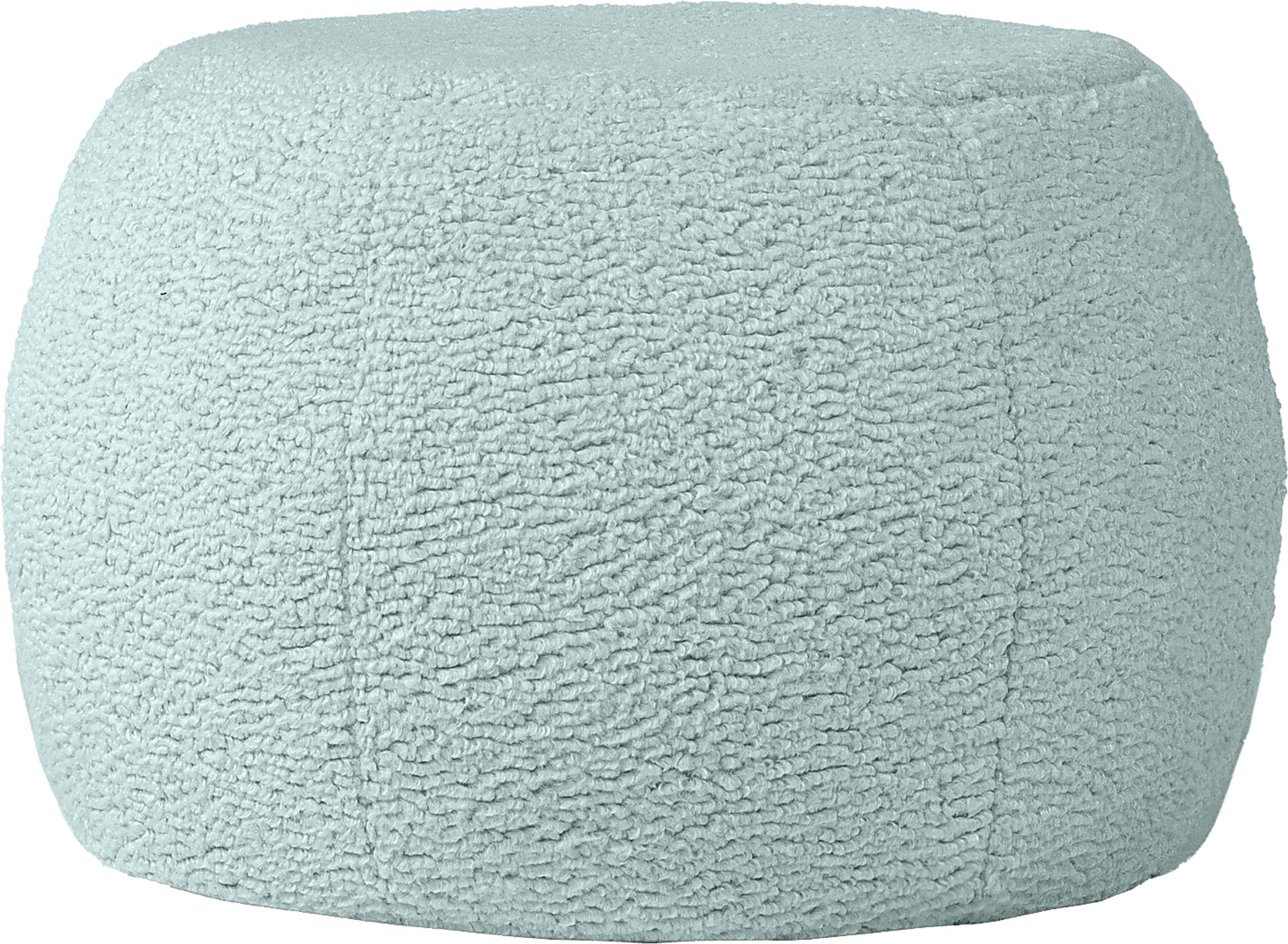 Bansqa I Green Shearling Pouf - Image 1