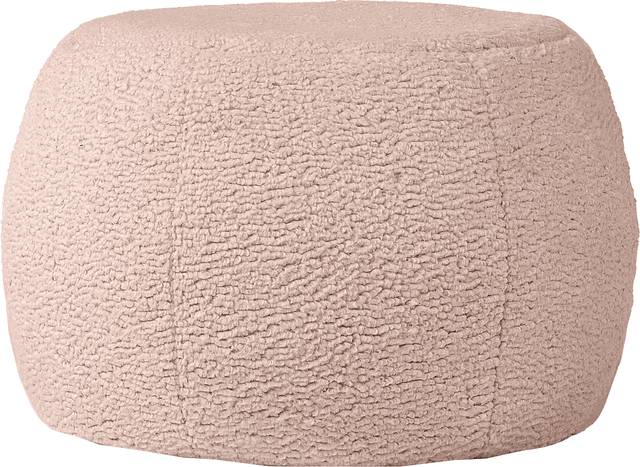 Bansqa I Pink Shearling Pouf - Thumbnail - Image 1