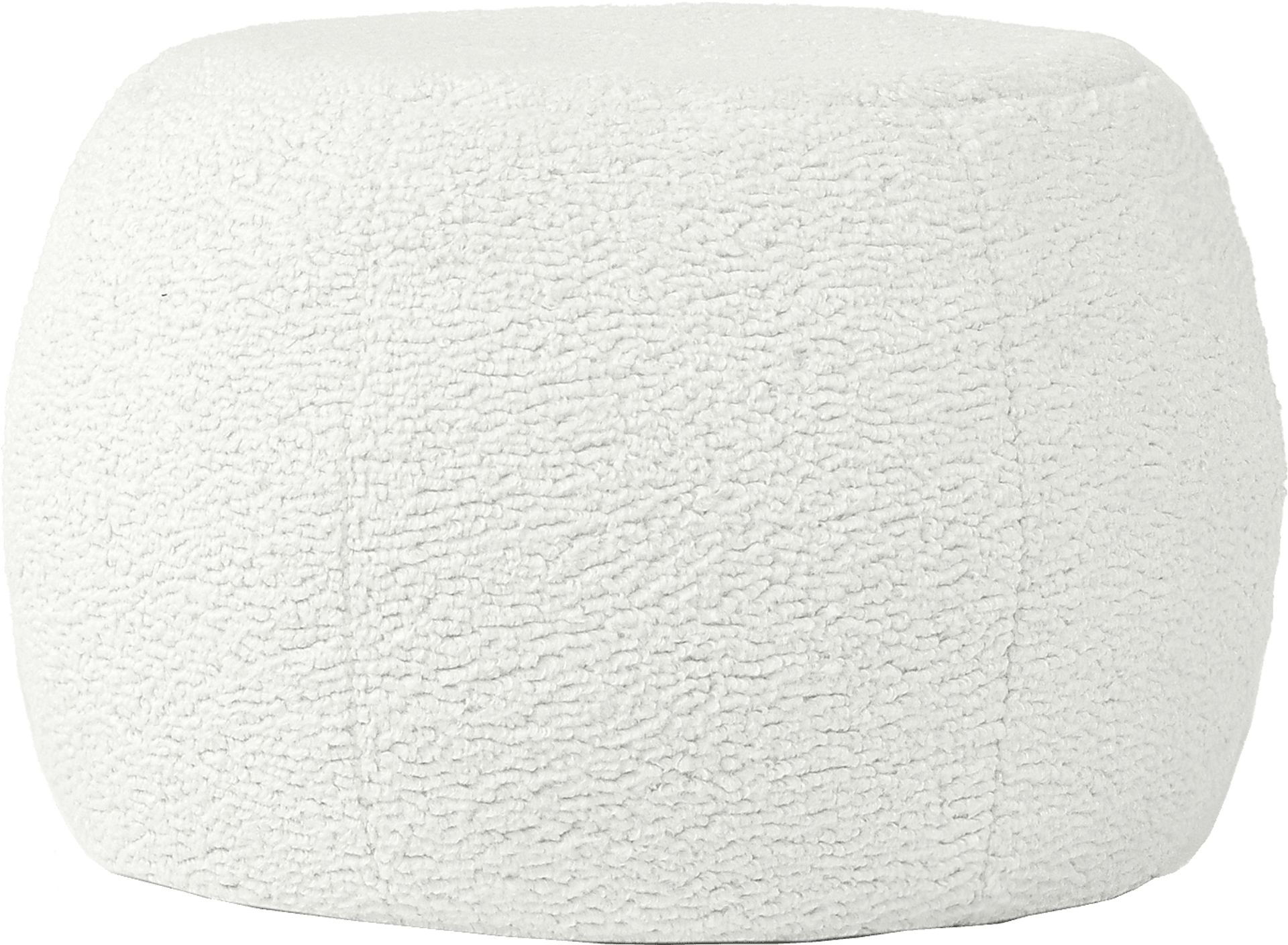 Bansqa I White Shearling Pouf - Image 1